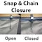 Steele Canvas Basket 10 BU Permanent Truck Blue Vinyl w/Grey Vinyl - 3in Casters - Lockable Wood Cover - Snap & Chain 92LW10VBLUVGRYW3-SC - alternate 3